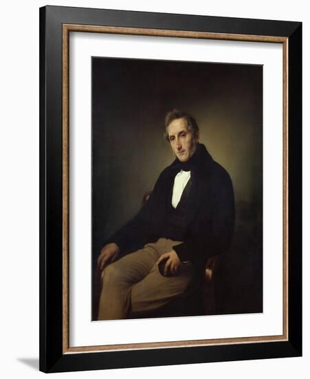 Portrait of the Poet Alessandro Manzoni (1785-187)-Francesco Hayez-Framed Giclee Print