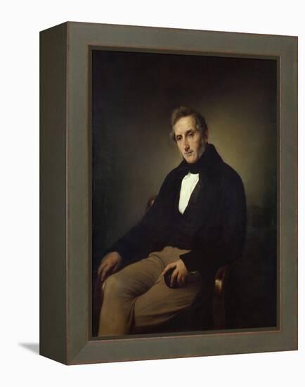 Portrait of the Poet Alessandro Manzoni (1785-187)-Francesco Hayez-Framed Premier Image Canvas