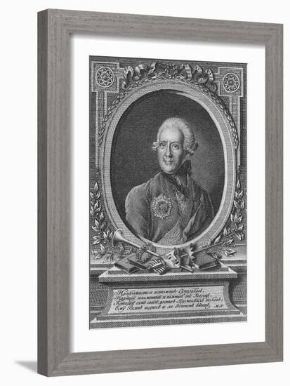 Portrait of the Poet Alexander Sumarokov (1717-177), Late 18th Century-James Walker-Framed Giclee Print