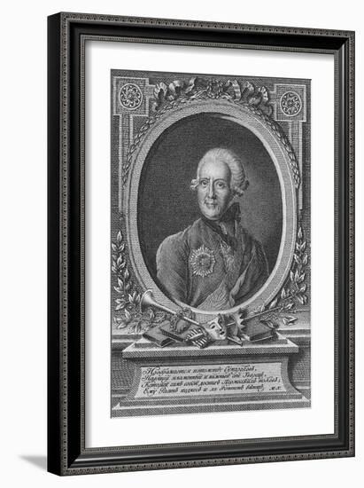 Portrait of the Poet Alexander Sumarokov (1717-177), Late 18th Century-James Walker-Framed Giclee Print