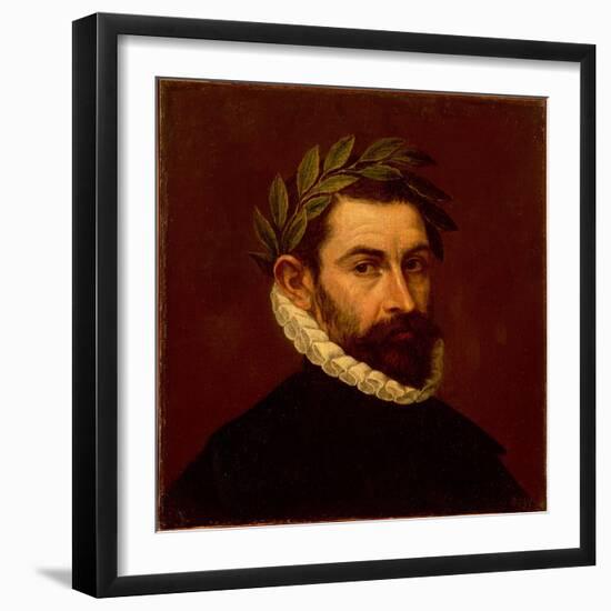 Portrait of the Poet Alonso De Ercilla Y Zuniga (1533-159), Between 1576 and 1578-El Greco-Framed Giclee Print