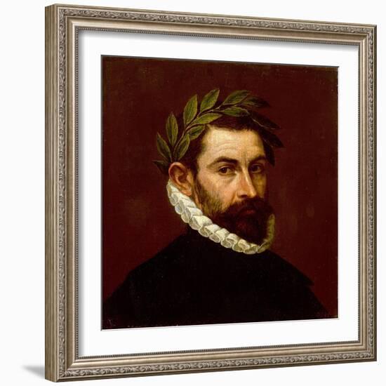 Portrait of the Poet Alonso Ercilla Y Zuniga-El Greco-Framed Giclee Print