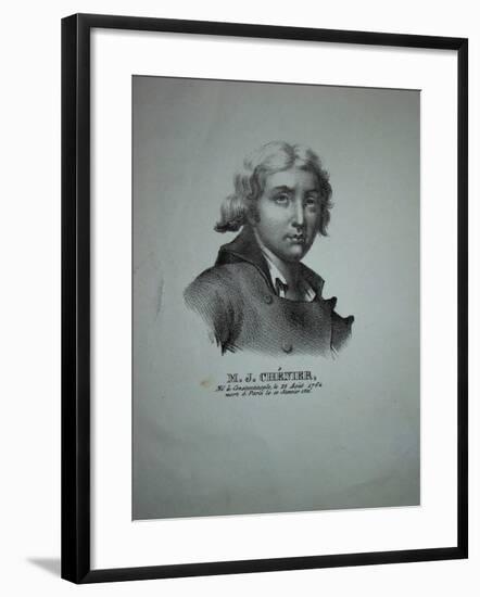 Portrait of the Poet and Dramatist Marie-Joseph Chénier (1764-181)-null-Framed Giclee Print