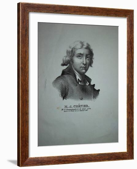 Portrait of the Poet and Dramatist Marie-Joseph Chénier (1764-181)-null-Framed Giclee Print