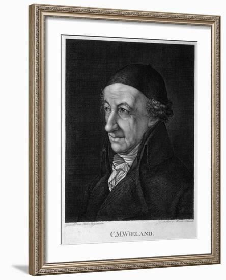 Portrait of the Poet and Writer Christoph Martin Wieland (1733-181), 19th Century-Moritz Steinla-Framed Giclee Print