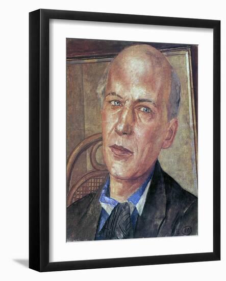 Portrait of the Poet Andrei Bely, (1880-193), 1932-Kuzma Sergeyevich Petrov-Vodkin-Framed Giclee Print