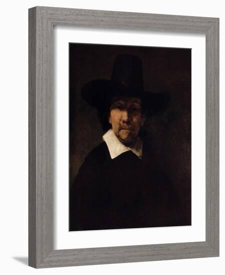 Portrait of the Poet Jeremias De Decker, C1666-Rembrandt van Rijn-Framed Giclee Print