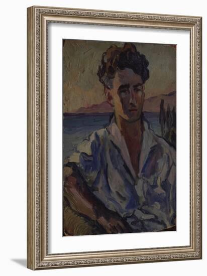 Portrait of the Poet Josef Utkin (1903-194), 1931-Aristarkh Vasilyevich Lentulov-Framed Giclee Print