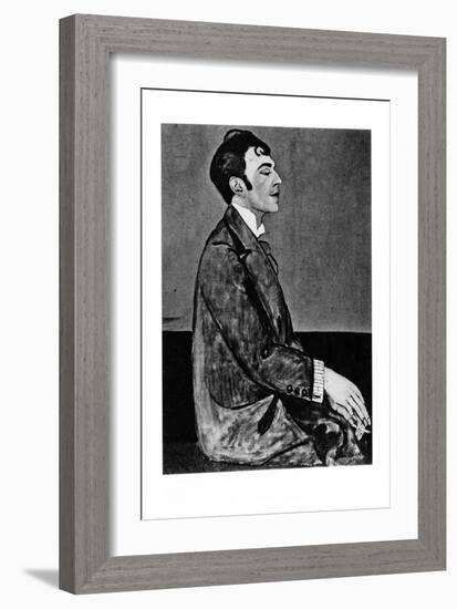 Portrait of the Poet Osip Mandelstam (1891-193)-Anna Mikhaylovna Zelmanova-Tchudovskaya-Framed Giclee Print