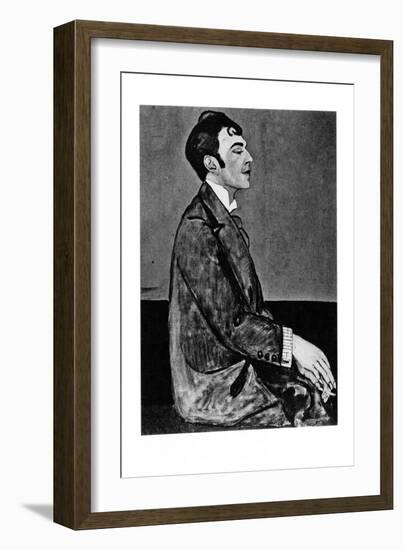Portrait of the Poet Osip Mandelstam (1891-193)-Anna Mikhaylovna Zelmanova-Tchudovskaya-Framed Giclee Print