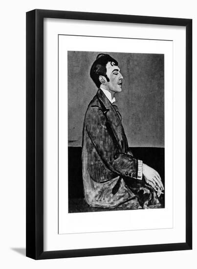 Portrait of the Poet Osip Mandelstam (1891-193)-Anna Mikhaylovna Zelmanova-Tchudovskaya-Framed Giclee Print