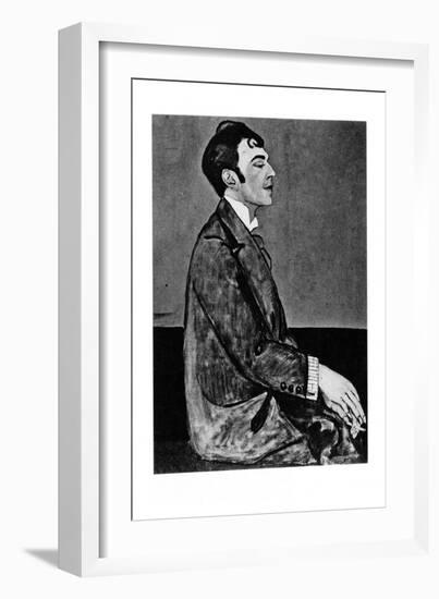 Portrait of the Poet Osip Mandelstam (1891-193)-Anna Mikhaylovna Zelmanova-Tchudovskaya-Framed Giclee Print