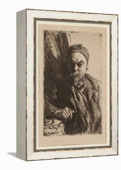 Portrait of the Poet Paul Verlaine (1844-1896) - Zorn, Anders Leonard (1860-1920) - 1895 - Etching-Anders Leonard Zorn-Framed Premier Image Canvas