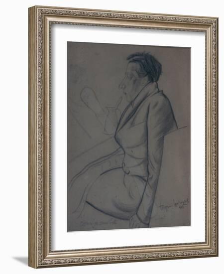 Portrait of the Poet Velimir Khlebnikov (1885-192), 1915-Boris Dmitryevich Grigoriev-Framed Giclee Print