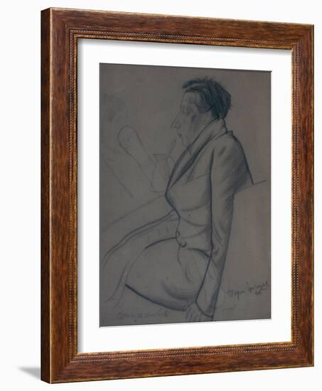 Portrait of the Poet Velimir Khlebnikov (1885-192), 1915-Boris Dmitryevich Grigoriev-Framed Giclee Print