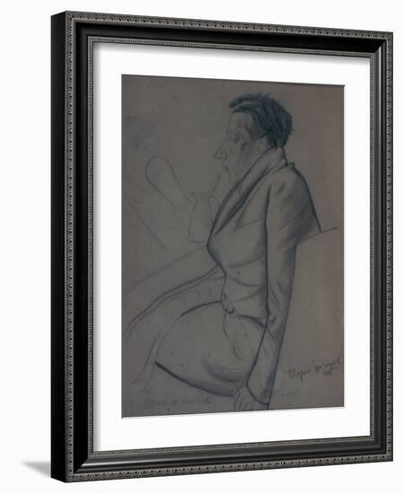 Portrait of the Poet Velimir Khlebnikov (1885-192), 1915-Boris Dmitryevich Grigoriev-Framed Giclee Print