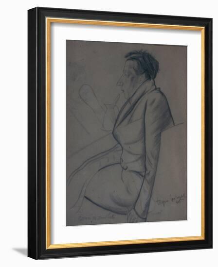 Portrait of the Poet Velimir Khlebnikov (1885-192), 1915-Boris Dmitryevich Grigoriev-Framed Giclee Print