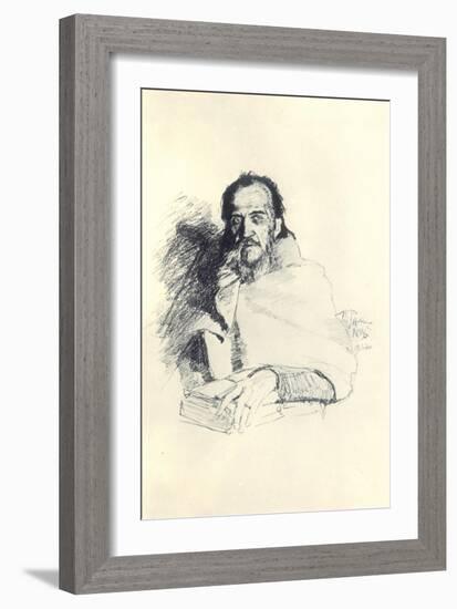 Portrait of the Poet Yakov Polonsky (1820-189), 1896-Ilya Yefimovich Repin-Framed Giclee Print