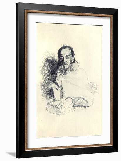 Portrait of the Poet Yakov Polonsky (1820-189), 1896-Ilya Yefimovich Repin-Framed Giclee Print