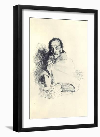 Portrait of the Poet Yakov Polonsky (1820-189), 1896-Ilya Yefimovich Repin-Framed Giclee Print