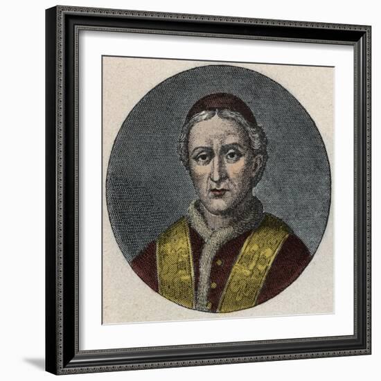 Portrait of the Pope Leo XII-Stefano Bianchetti-Framed Giclee Print