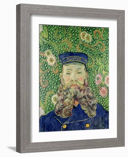 Portrait of the Postman Joseph Roulin, c.1889-Vincent van Gogh-Framed Giclee Print