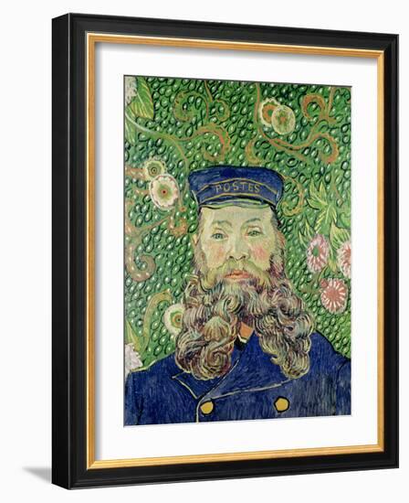 Portrait of the Postman Joseph Roulin, c.1889-Vincent van Gogh-Framed Giclee Print