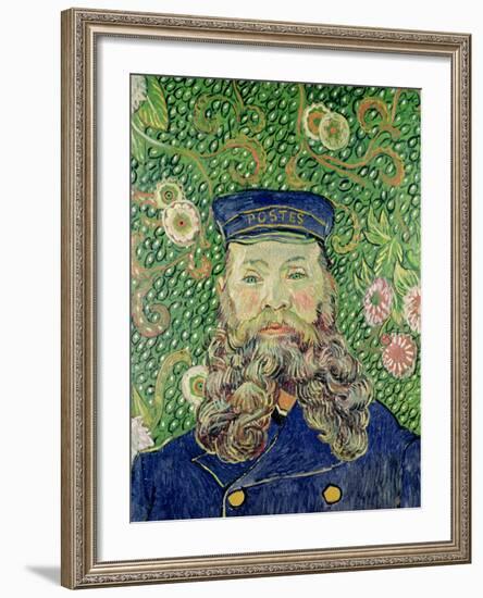 Portrait of the Postman Joseph Roulin, c.1889-Vincent van Gogh-Framed Giclee Print