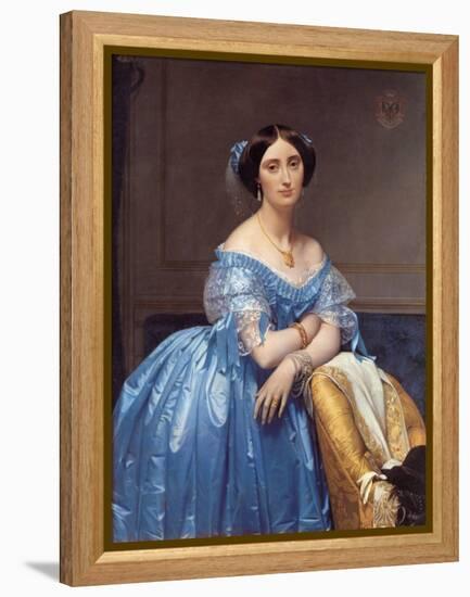 Portrait of the Princesse De Broglie, 1853-Jean-Auguste-Dominique Ingres-Framed Premier Image Canvas