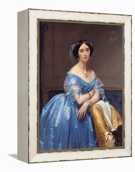 Portrait of the Princesse De Broglie, 1853-Jean-Auguste-Dominique Ingres-Framed Premier Image Canvas