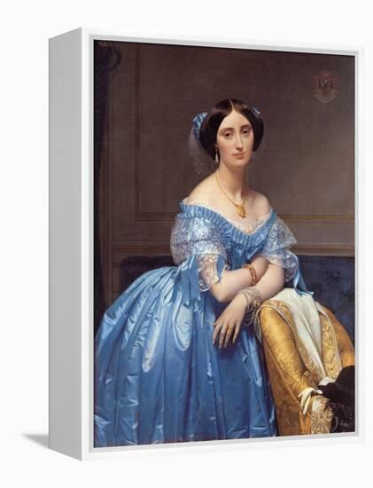 Portrait of the Princesse De Broglie, 1853-Jean-Auguste-Dominique Ingres-Framed Premier Image Canvas