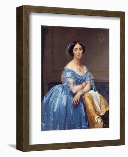 Portrait of the Princesse De Broglie, 1853-Jean-Auguste-Dominique Ingres-Framed Giclee Print