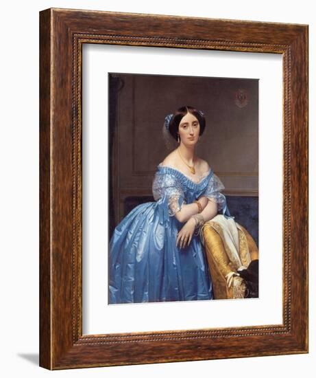 Portrait of the Princesse De Broglie, 1853-Jean-Auguste-Dominique Ingres-Framed Giclee Print