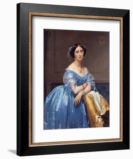 Portrait of the Princesse De Broglie, 1853-Jean-Auguste-Dominique Ingres-Framed Giclee Print