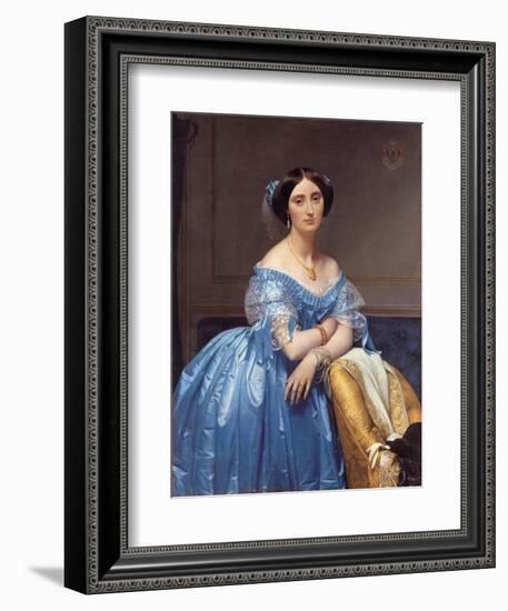 Portrait of the Princesse De Broglie, 1853-Jean-Auguste-Dominique Ingres-Framed Giclee Print