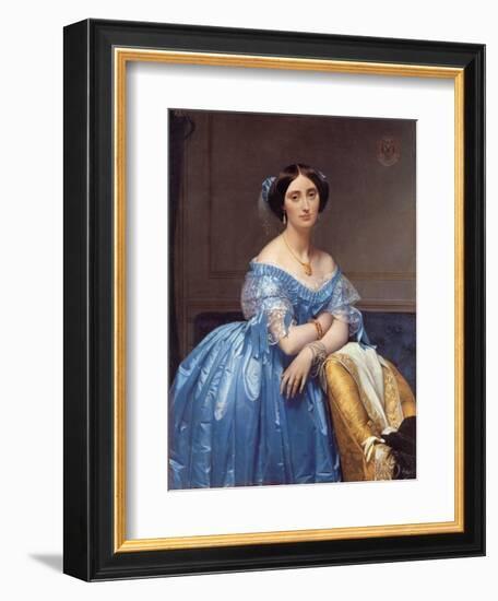 Portrait of the Princesse De Broglie, 1853-Jean-Auguste-Dominique Ingres-Framed Giclee Print