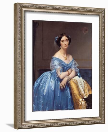 Portrait of the Princesse De Broglie, 1853-Jean-Auguste-Dominique Ingres-Framed Giclee Print