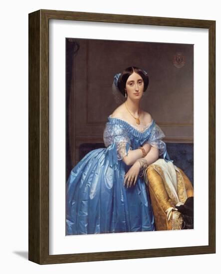 Portrait of the Princesse De Broglie, 1853-Jean-Auguste-Dominique Ingres-Framed Giclee Print