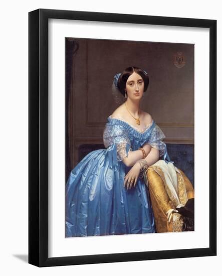 Portrait of the Princesse De Broglie, 1853-Jean-Auguste-Dominique Ingres-Framed Giclee Print