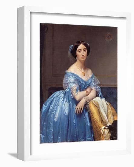 Portrait of the Princesse De Broglie, 1853-Jean-Auguste-Dominique Ingres-Framed Giclee Print