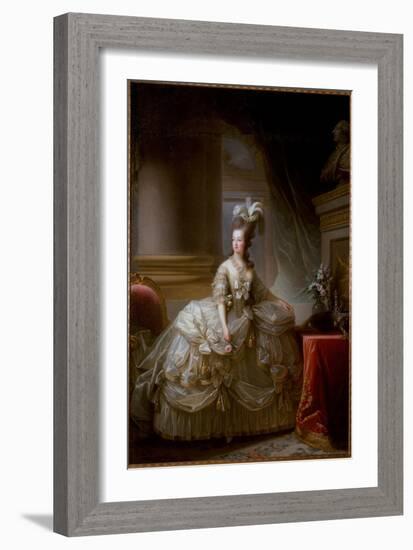Portrait of the Queen of France Marie Antoinette, 18Th Century (Oil on Canvas)-Elisabeth Louise Vigee-LeBrun-Framed Giclee Print