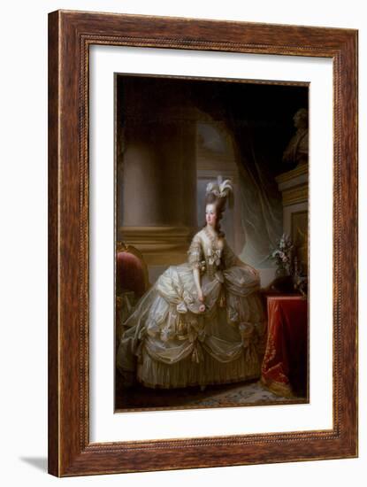 Portrait of the Queen of France Marie Antoinette, 18Th Century (Oil on Canvas)-Elisabeth Louise Vigee-LeBrun-Framed Giclee Print