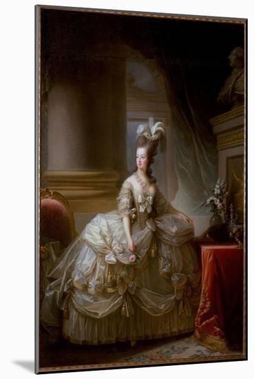 Portrait of the Queen of France Marie Antoinette, 18Th Century (Oil on Canvas)-Elisabeth Louise Vigee-LeBrun-Mounted Giclee Print