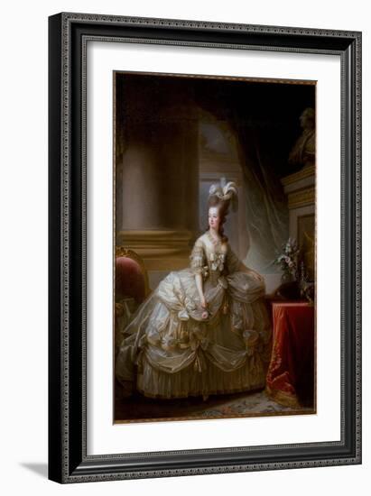 Portrait of the Queen of France Marie Antoinette, 18Th Century (Oil on Canvas)-Elisabeth Louise Vigee-LeBrun-Framed Giclee Print