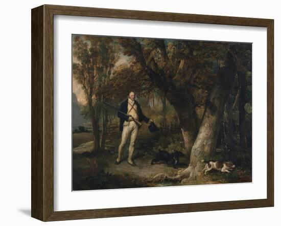 Portrait of the Rev. Thomas Levett and Favourite Dogs, Cock-Shooting, 1811-James Ward-Framed Giclee Print