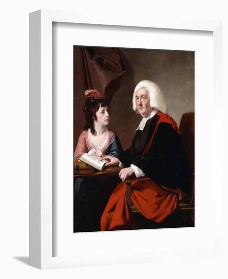 Portrait of the Rev.Thoms Wilson D.D. and His Adopted Daughter, Miss Catherine Macauley-Joseph Wright-Framed Giclee Print