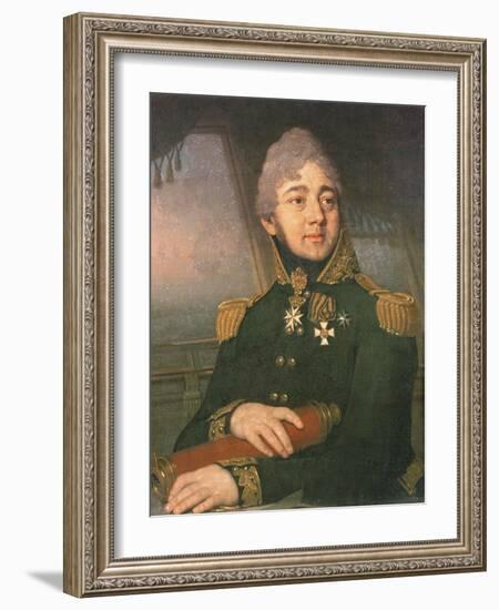 Portrait of the Russian Poet Evgeny Boratynsky (1800-44), 1820s-Vladimir Lukich Borovikovsky-Framed Giclee Print
