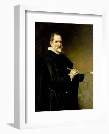 Portrait of the Sculptor, Juan Martinez Montanes-Diego Velazquez-Framed Giclee Print