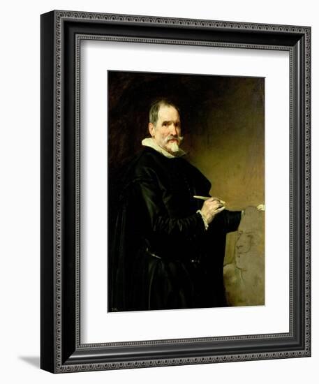 Portrait of the Sculptor, Juan Martinez Montanes-Diego Velazquez-Framed Giclee Print