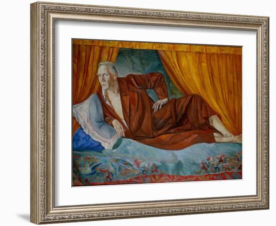 Portrait of the Singer Fyodor I. Shalyapin (1873-193), 1918-Boris Dmitryevich Grigoriev-Framed Giclee Print